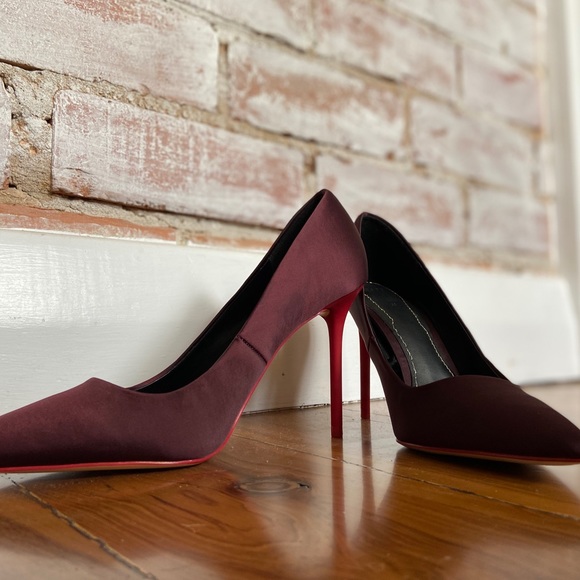 Zara Maroon and Red Heels - Picture 3 of 4